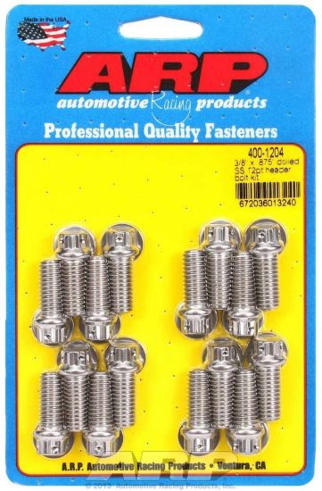 S/S Header Bolt Kit - 3/8 x .875 UHL (16)