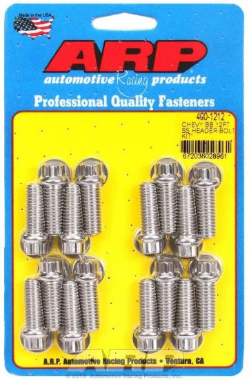S/S Header Bolt Kit - 3/8 x 1.00 UHL (16)