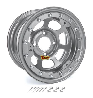 13x8 2in. 4.50 Silver Beadlock Wheel