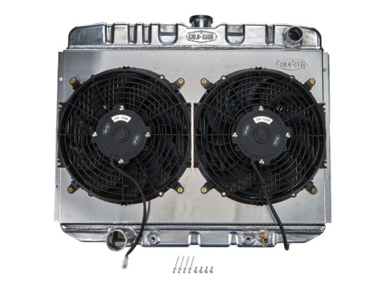 67-70 Mustang BB 24in Ra diator & 16 Fan Kit AT