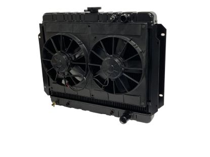 Radiator w/Fans Impala LS 63-72 Auto Trans Blk