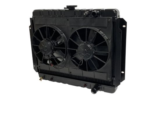 Radiator w/Fans Impala LS 63-72 Auto Trans Blk