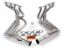 BBC Side Mount Headers - Chrome - 63-82 Vette