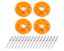Scuff Plate Plastic 4pk Orange