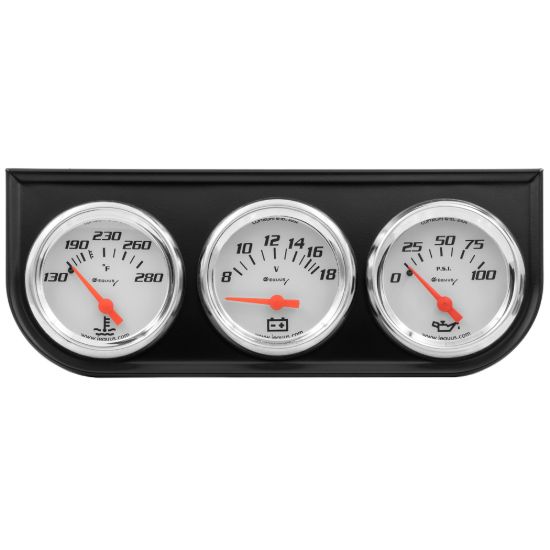 2.0 Dia Triple Gauge Set w/Black Panel