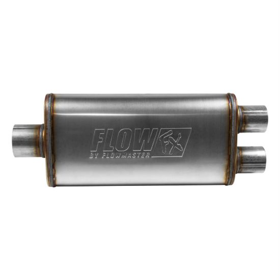 FlowFX Muffler 3.0in In/2.25in Out Ctr/Ctr