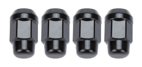 4 Lugnuts Acorn Bulge 1/2 Black
