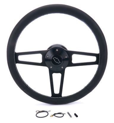 T Series Blk Wheel CHEV Logo/Install Kit