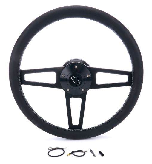 T Series Blk Wheel CHEV Logo/Install Kit