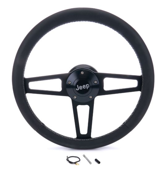 T Series Blk Wheel Jeep Logo/Install Kit