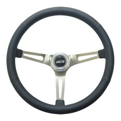 Steering Wheel Retro Leather Stainless Spokes