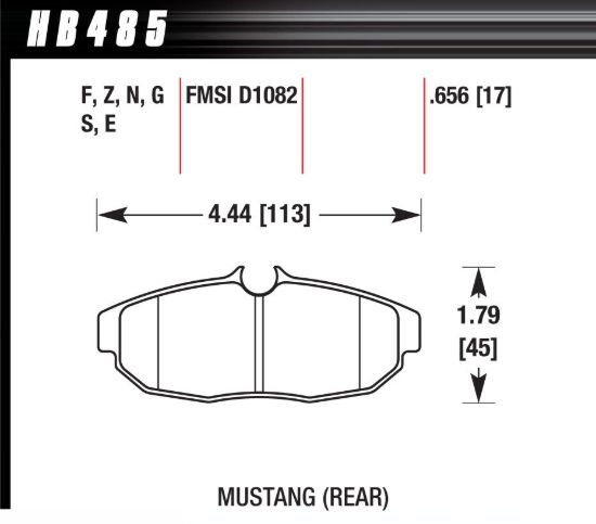Brake Pad Set 05 Mustang Rear DTC70