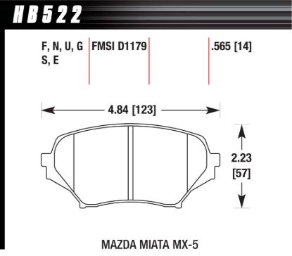 Brake Pads Front Mazda Miata HP Plus