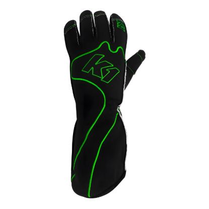 Gloves Karting Adult RS4 Medium Black/Green
