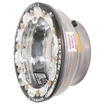 Wheel Half 12-Blt 10in x 6in w/Beadlock Black