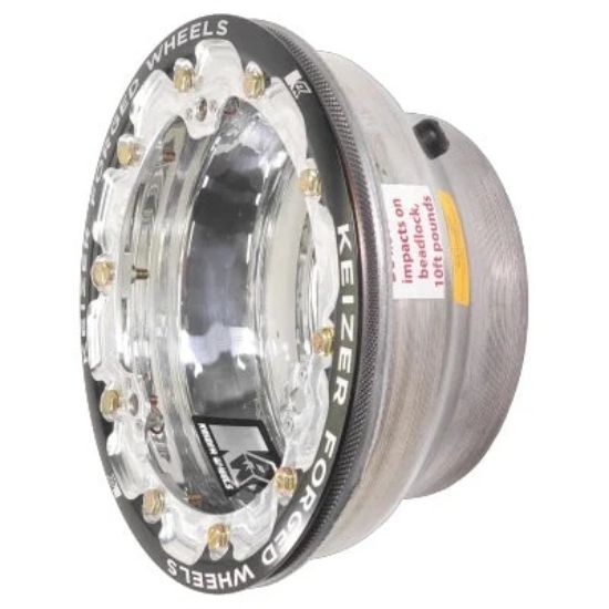 Wheel Half 12-Blt 10in x 6in w/Beadlock Black