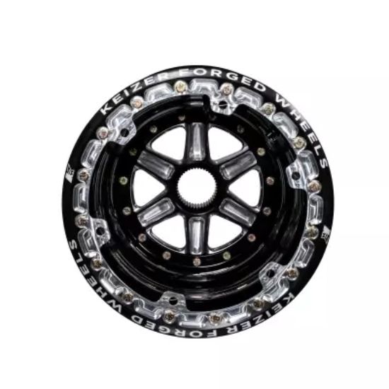 Wheel Splined 15x17 Blk Outer Beadlock 4in BS