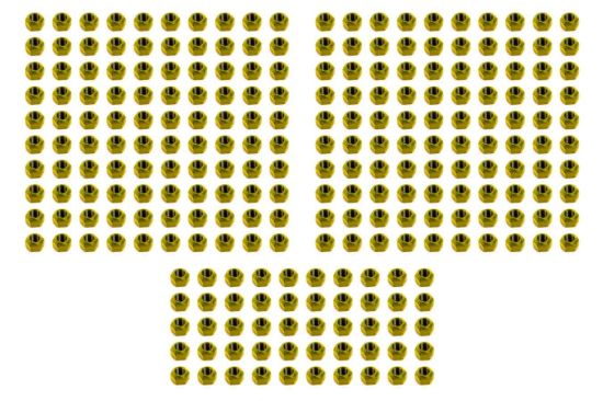 Lugnut 250Pk 5/8-18 Steel Single Coated