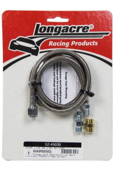 Steel Braided Gauge Line 36in