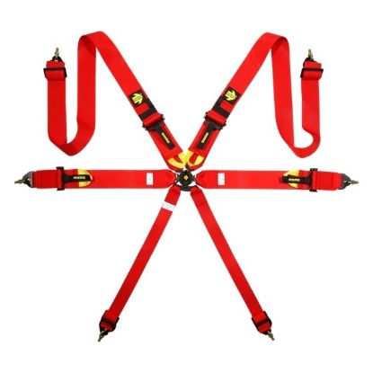 Corsa Harness 6 Point 3x3x2 Red Clip in Cam