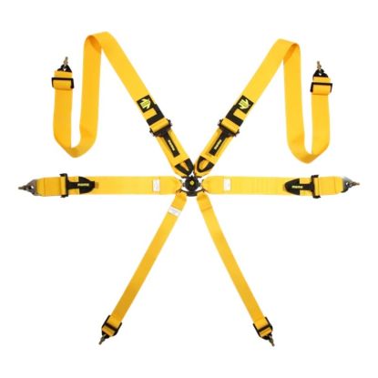 Corsa Harness 6 Point 3x3x2 Yellow Clip in Cam