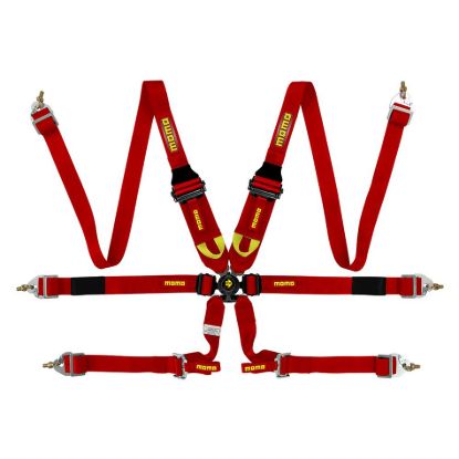 Corsa Harness 6 Point 3x3x2 Red Clip in Cam