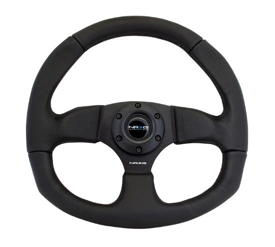 Steering Wheel 350mm 3in Dish Black Leather