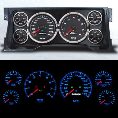 Gauge Kit GM Truck 95-98 Performance II Black