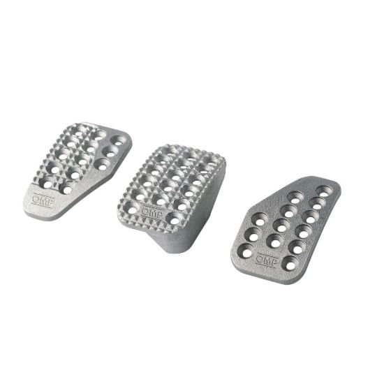 3 Pedal Set Sandblasted Aluminum