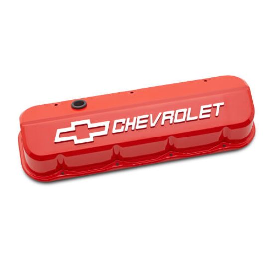 Slant Edge Valve Covers BBC Chevy Orange