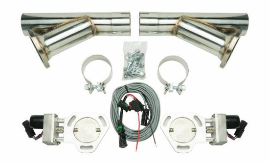 Exhaust Cutout Kit Dual w/YPipe 2.5in Pair