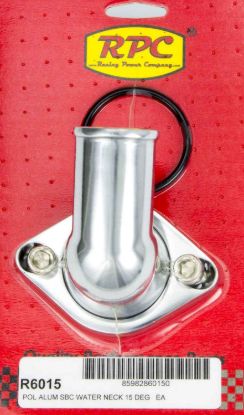 66-75 Chevy V8 Alum 15 Deg Water Neck Polished