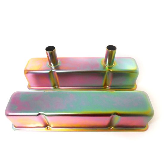 Zinc SB Chevy Circle Track Valve Cover Pair