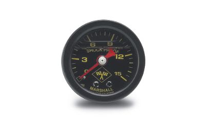 0-15 Fuel PSI Gauge Liquid Filled Black