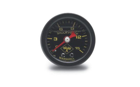 0-15 Fuel PSI Gauge Liquid Filled Black