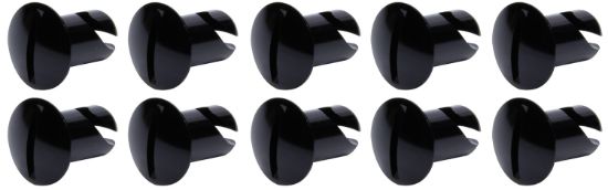Oval Head Dzus Buttons .500 Long 10 Pack Black