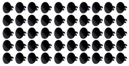 Large Head Dzus Buttons .500 Long 50 Pack Black
