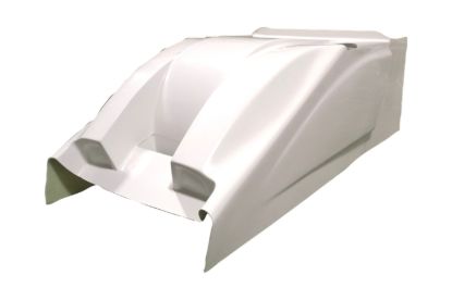 Dual Duct Cool Air Hood White Sprint Car