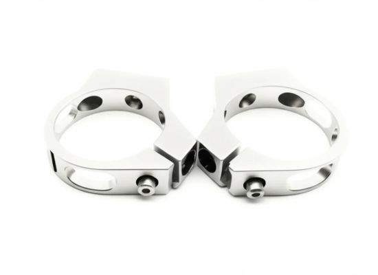 Billet Clamp 2.5 inch Silver 2 Pack