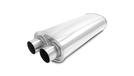 STREETPOWER Oval Muffler 2.50in Inlet/Outlet