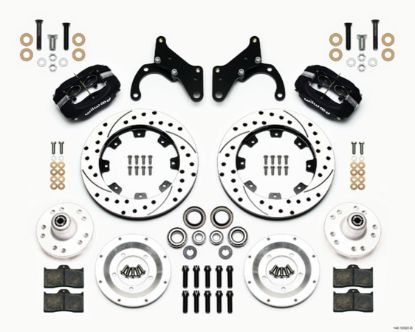Front Disc Brake Kit Blk 65-68 Impala Drum 12.19