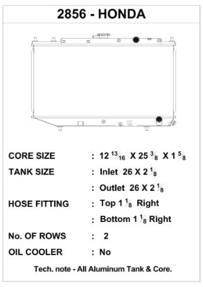 Picture of CSF Cooling - Racing & High Performance Division Radiator - 2856
