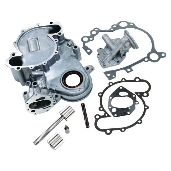 Picture of Crown Automotive Jeep Replacement Engine Oil Pump and Timing Cover Assembly - 8129373K