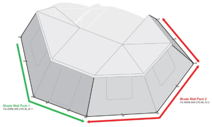 Picture of Tuff Stuff Overland Portable Awning - TS-AWN-SW-270-XL-D-2