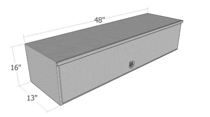 Picture of Unique Truck Accessories Truck Bed Side Rail Tool Box - HTB48-BT