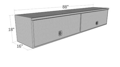 Picture of Unique Truck Accessories Truck Bed Side Rail Tool Box - HTB88C