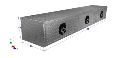 Picture of Unique Truck Accessories Truck Bed Side Rail Tool Box - HTD88