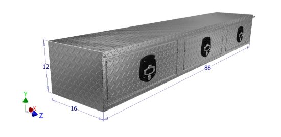 Picture of Unique Truck Accessories Truck Tool Box - HTD88-BT