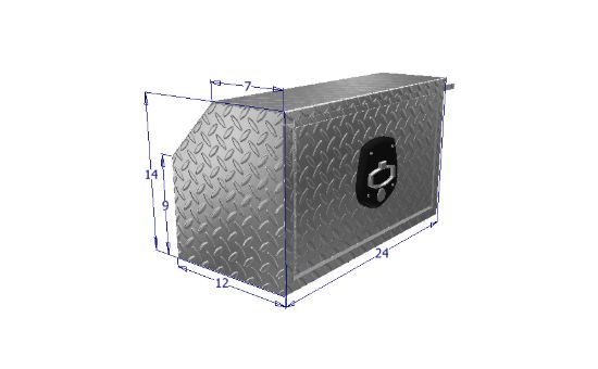Picture of Unique Truck Accessories Truck Tool Box - HUB141224A-BT