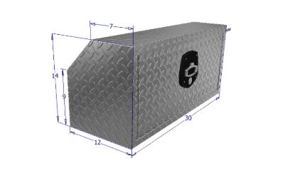 Picture of Unique Truck Accessories Truck Tool Box - HUB141230A-BT